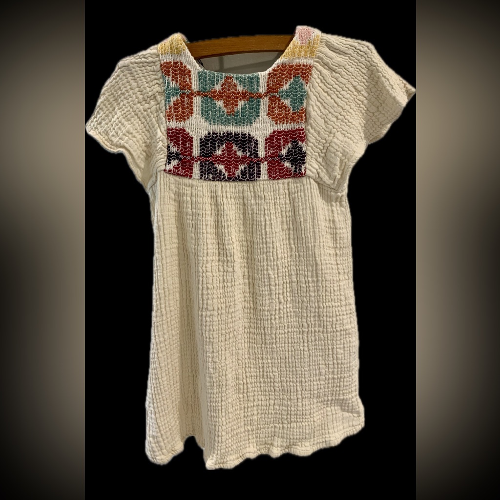 Zara Boho Toddler 4 5 Dress Coverup Tunic Top Embroidered Gauze Girlâs Xs New S